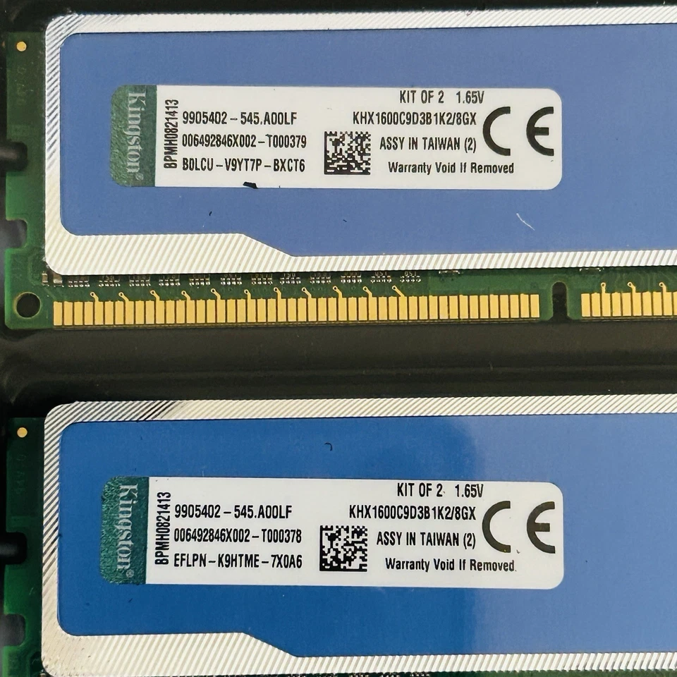 Kingston HyperX - 2 x 4GB KHX1600C9D3B1K2 DDR3 Memory Desktop PC RAM 8GB - NEW - Image 4 of 4