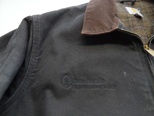 Carhartt XL J97-BLK Duck Canvas Work Farm Jacket VTG Blanket Lined USA Fabric by Carhartt, Size XL, $205 - Photo 4