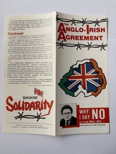 Original 1986 UUP Anglo Irish Agreement Frank Millar Leaflet.