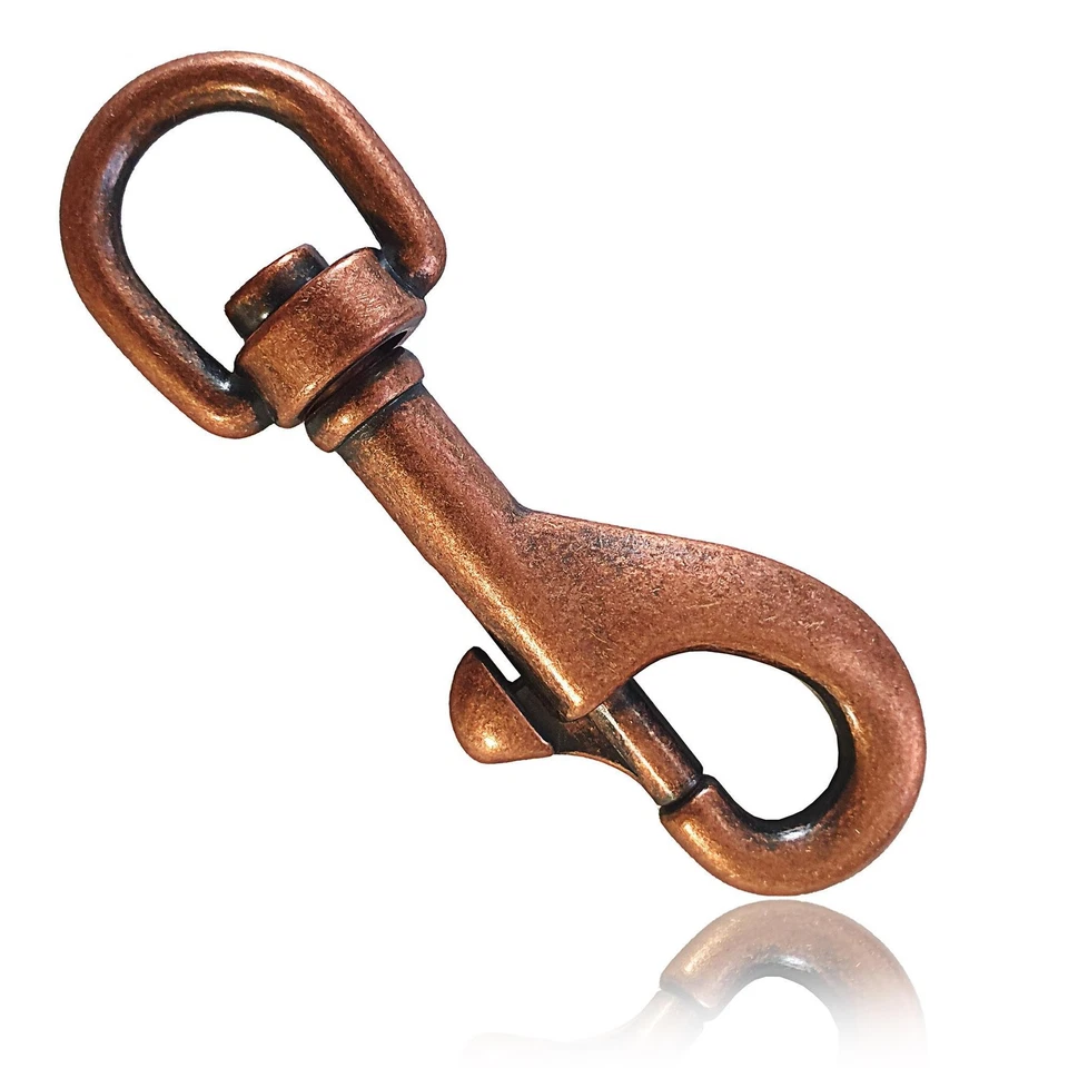 GANZOO Karabiner-Haken mit Drehgelenk, 4 Stück im Set, Bolzen-Karabiner für Hundeleine