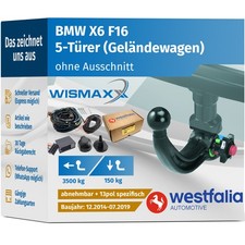 ANH�NGERKUPPLUNG f�r BMW X6 F16 14-19 abnehmbar WESTFALIA +13pol E-Satz SPEZ