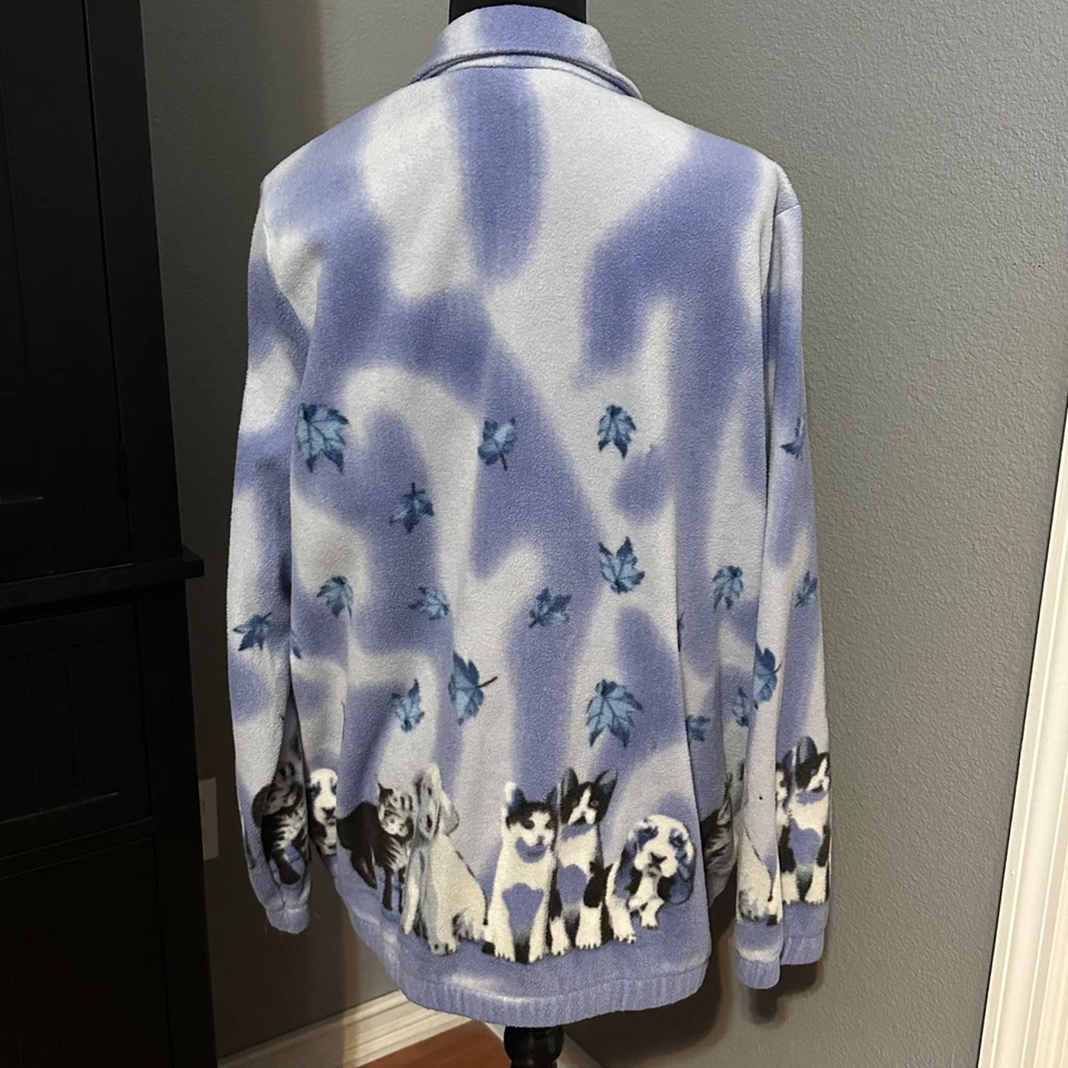 Женская флисовая куртка Blair XL на молнии с принтом для щенков котят собак кошек уютная осень - Изображение 2 из 4