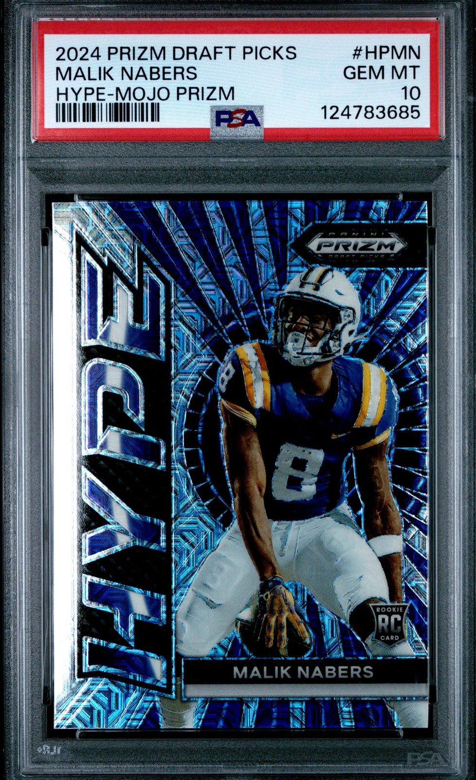Malik Nabers Panini Prizm Draft Picks Hype #HPMN Mojo