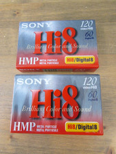 Lot of 2 NEW Sony HMP Hi8/Digital 8 Video Cassette Tapes Blank 120/60 P6120HMPD1