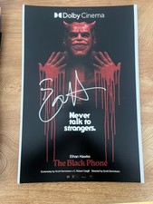 * ETHAN HAWKE * signed 12x18 poster * THE BLACK PHONE * COA *
