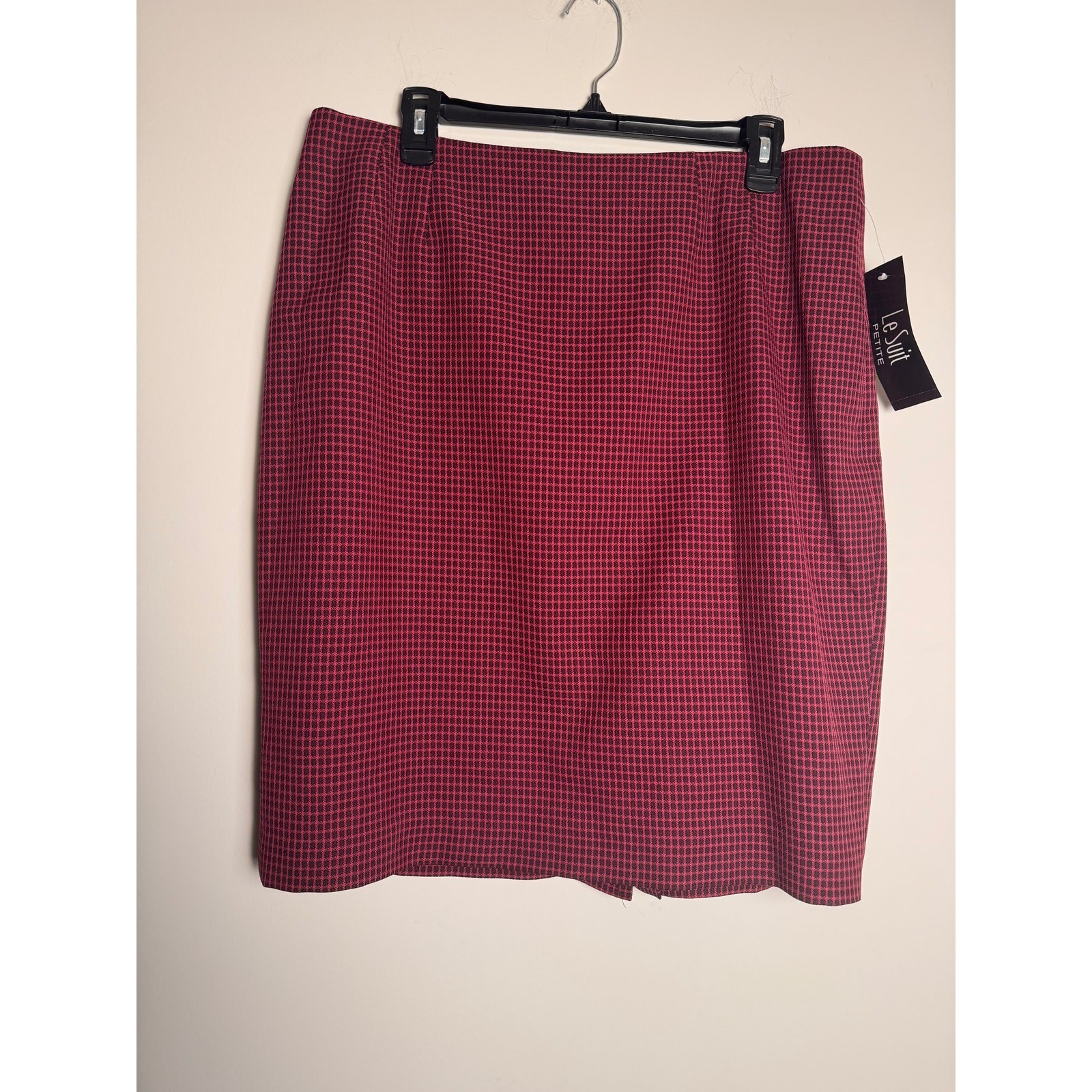 Le Suit Women's Pink Contrast Trim Printed Skirt Suit NWT Size 14P