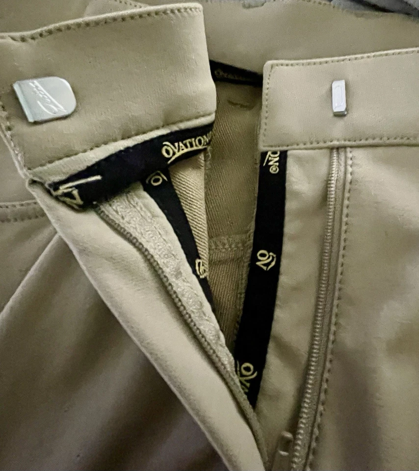 Pantalones con parche de rodilla Ovation para montar jóvenes talla 16 Foto 4 de 4