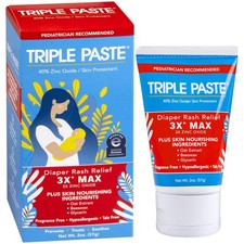 Triple Paste 3X Max Diaper Rash Ointment for Baby, 2 Ounce Pack of 1 , White