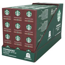 STARBUCKS Italian Style Roast by NESPRESSO Coffee Pods Dark Roast 100% Arabica