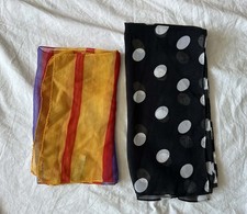 Vintage Scarves Semi Sheer Rectangle Lot Of 2
