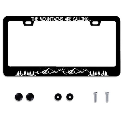 Mountains are Calling License Plate Frame Mountains License Plate Funny Perso...