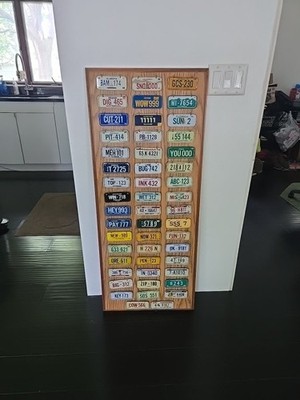 Vintage 1979 Post Cereal  Miniature Bike Metal License Plate signs ALL 50 STATES