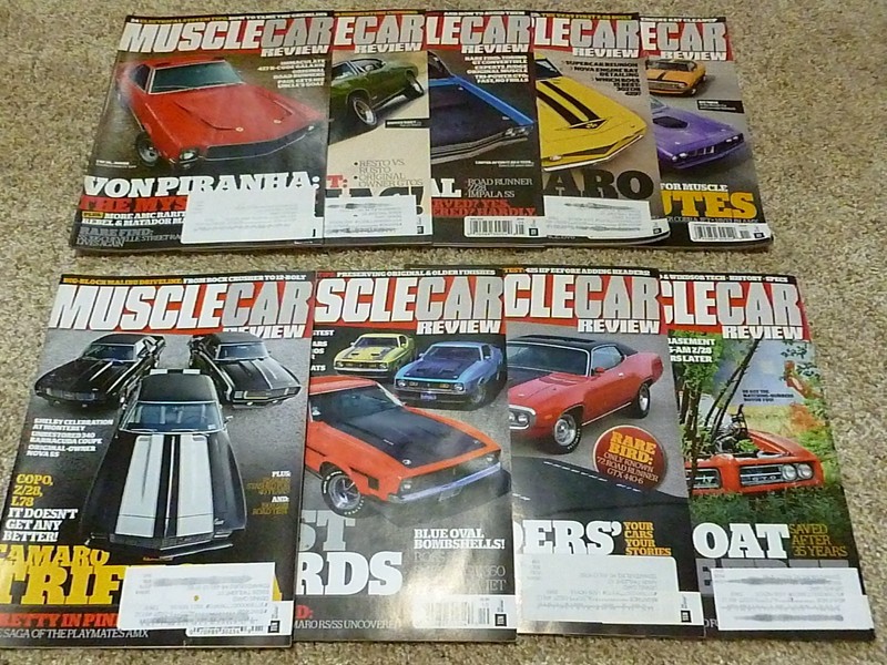 Lot of 9 MUSCLE CAR REVIEW 2016 Hot Rod Car Craft Camaro Mustang Charger