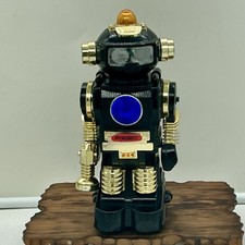 Vintage 1985 Botoy Pyrobot 8" Tall Toy Robot from Tai Way Toys Lights Work READ