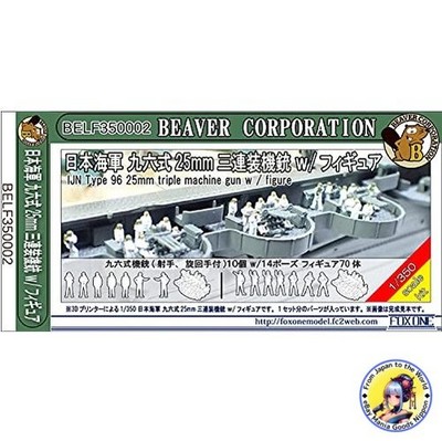BEEVER CORPORATION 1/350 Japanese Navy Type 96 25mm Triple Gun Figure Kit