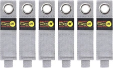 Heavy-Duty Wrap-It Storage Straps - 10" (6-Pack) 10-in. (6-Pack), Silver 