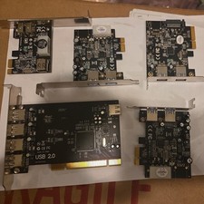 ** Lot of 5 USB  Controller Cards  4x3.0 1x2....