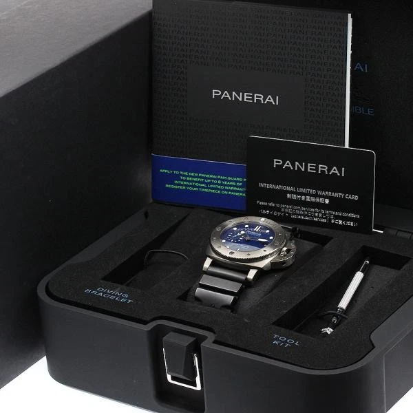 Panerai — Officine Panerai Luminor Submersible PAM00692 47mm Ti Navy Dial Watch #C1822