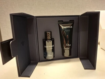 Dior Sauvage Men's Parfum 10ml Shower Gel 20ml set New Boxed