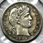 1904 Barber Head Quarter 25 Cents - Philadelphia  R1948