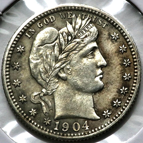 1904 Barber Head Quarter 25 Cents - Philadelphia  R1948