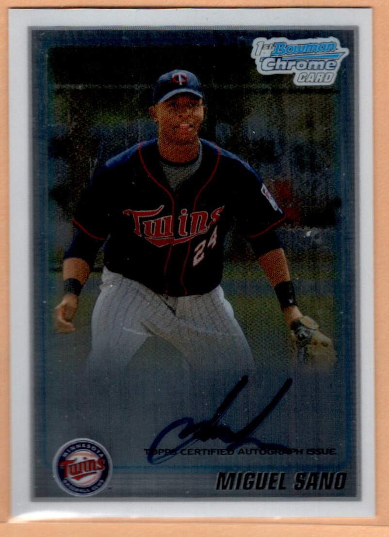 2010 Bowman Chrome Prospects Miguel Sano Auto RC Rookie Autograph #BCP205