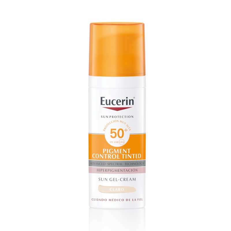 Eucerin Crema Sun Face Pigment Control Fluid Fps50+ Tinted Light, 50 Ml - Immagine 3