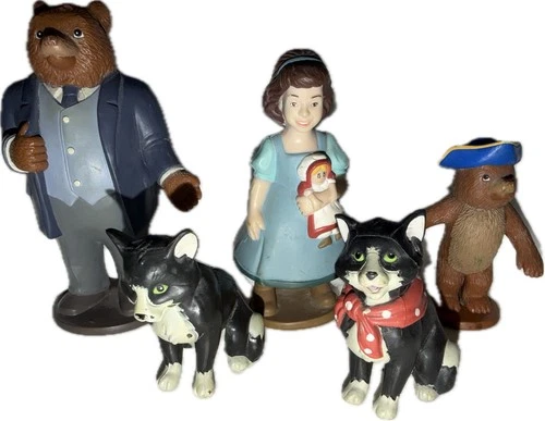 Vintage Maurice Sendak's Little Bear Family & Friends Toy Figures Shelcore Cat