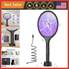 Electric Fly Swatter 4000V Bug Zapper Racket Rechargeable Mosquito Killer