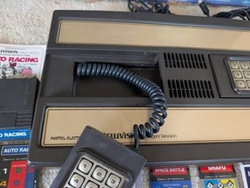 Vintage Mattel Intellivision 2609 Console 9 Games/ manuals / box Untested