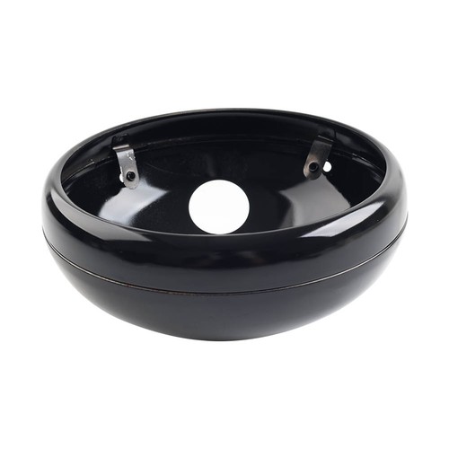 Glossy Black 7" Motorcycle Round Headlight Headlamp Housing Cover Bucket - Picture 7 of 9