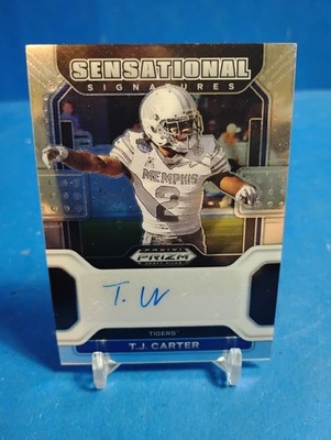 2022 Panini Prizm Draft Sensational Signatures TJ Carter Rookie Auto #SS-TJC 