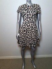 Eliza j Leopard dress size 10 Stretch A Lined Flare