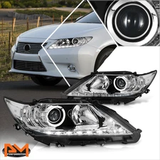For 13-15 Lexus ES300h/ES350 OE Style LED DRL Projector Headlights Chrome/Clear