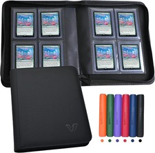 Toploader Binder 4 Pocket,Holds 128 Top Loaders,Top Loader Binder 4 Pocket for 3