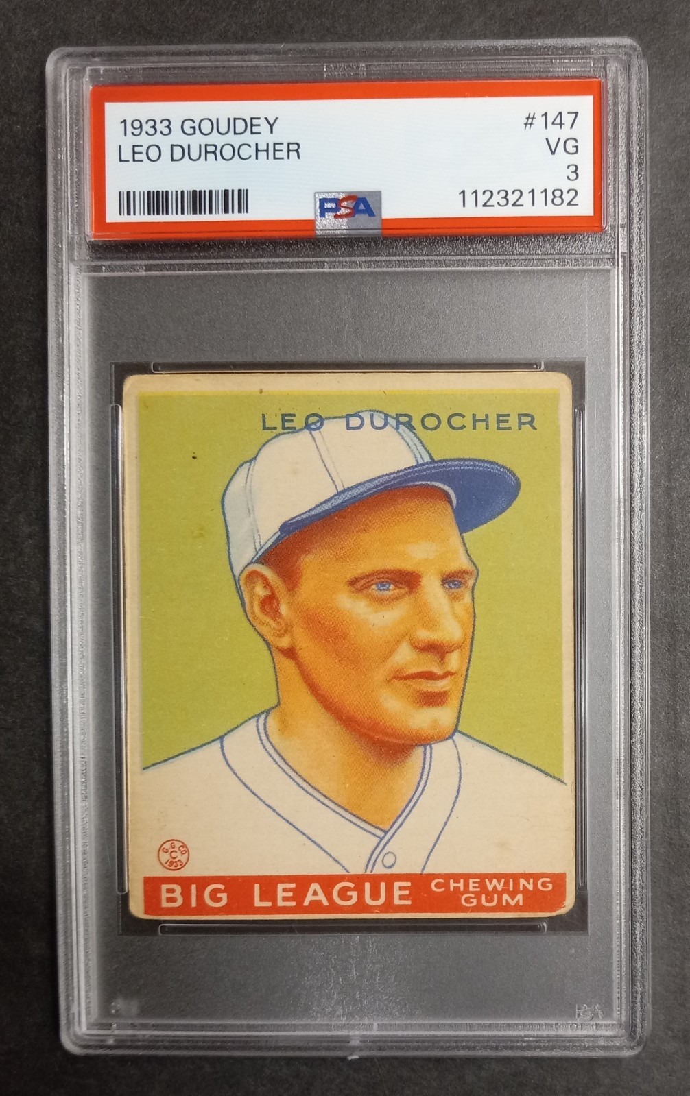 1933 Goudey - #147 Leo Durocher - Rookie - HOF - PSA 3 VG