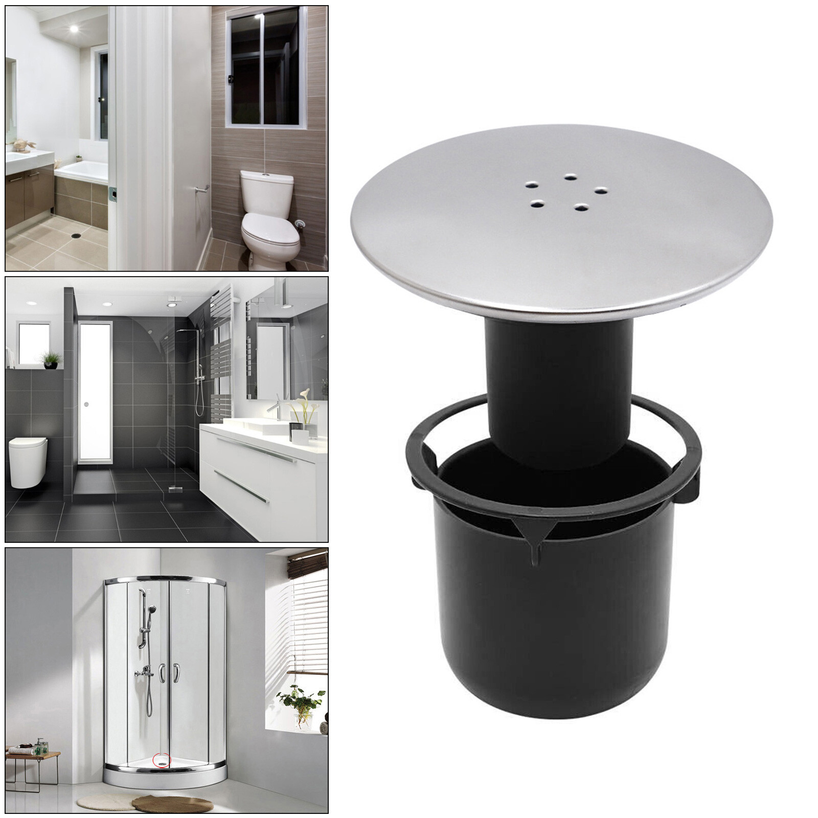 115mm Replacement Chrome Cap/Cover for 90mm High Flow Shower Tray Waste