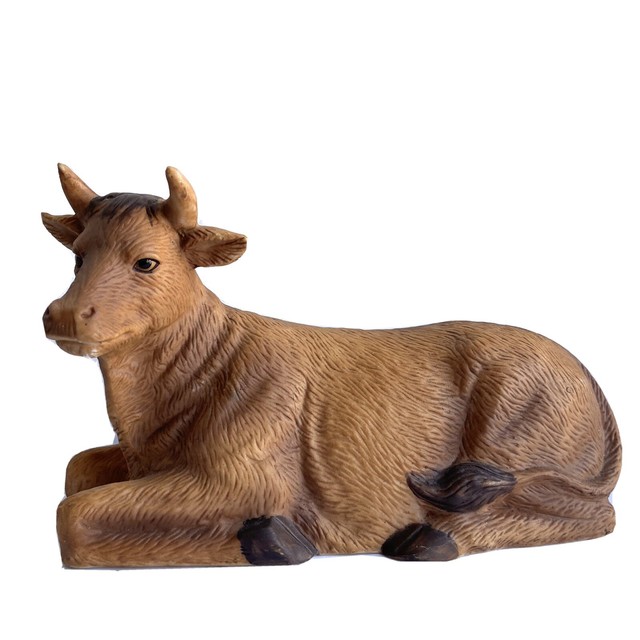 Cow Ox Statue Outdoor Nativity Set 20 inch White Resin Best Nativity