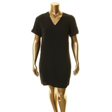 LAUREN RALPH LAUREN NEW Women's V Neck Roll-cuff Shift Dress TEDO