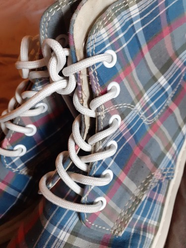 Immaculate! Genuine DR. MARTENS 'Sam' Blue Red Tartan Canvas Combat Boots UK5 - Picture 4 of 24
