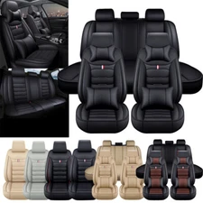 For Lexus Luxury Leather Car Seat Covers Front Rear Cushion Pad Mat Full Set