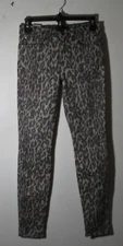 ELSE Gray Leopard "Skinny" Denim Jeans Size 26 NWOT