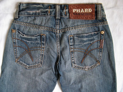 PHARD Glowing Blue Jeans Shorts W25 x-low waist regular fit short leg women - Bild 3 von 3