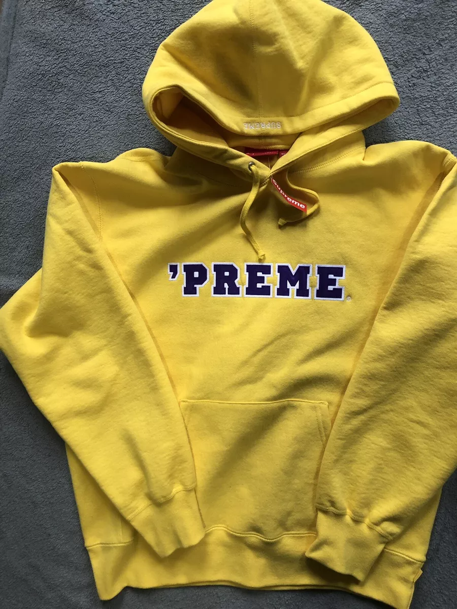 Supreme Preme Hooded Sweatshirt Yellow F/w 22 Size Medium eBay