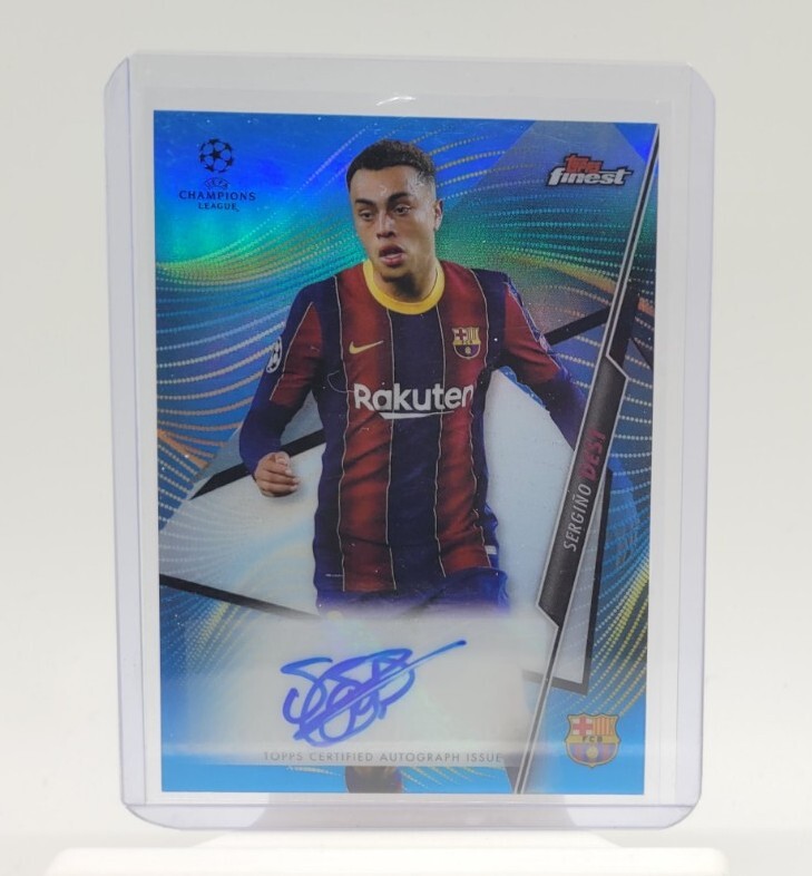 2020-21 Topps Finest UCL Blue Refractor /150 Sergino Dest #FA-SD 