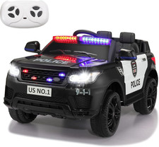 Police Car Ride on 12V Electric Car for Kids Battery Powered Ride-On Toys Cop Ca