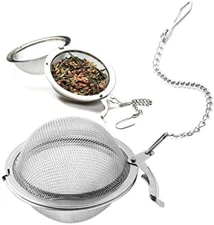 2 (qty) Stainless Steel Loose Leaf Tea Ball Infusers 2" Inch Strainer For Teas