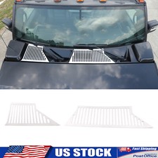 2pcs Gloss Stainless Hood Vent Grille Cover Plate Trim Fits Hummer H2 2003-2009