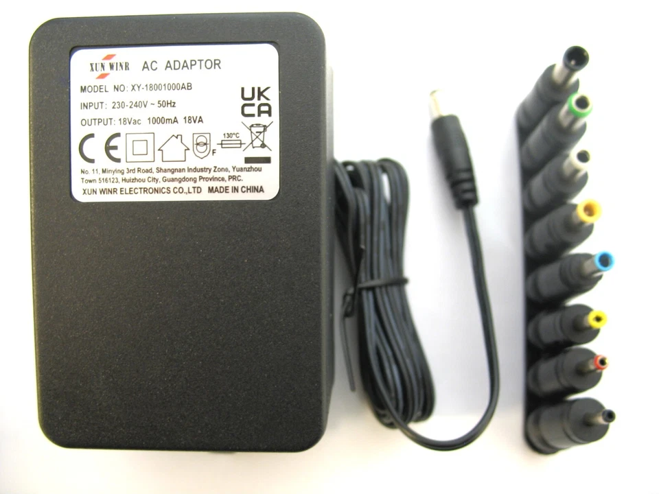 2 AMP 12 VOLT 24 WATT AC/AC POWER ADAPTOR SUPPLY CHARGER TRANSFORMER MULTI JACK - Image 2 of 2