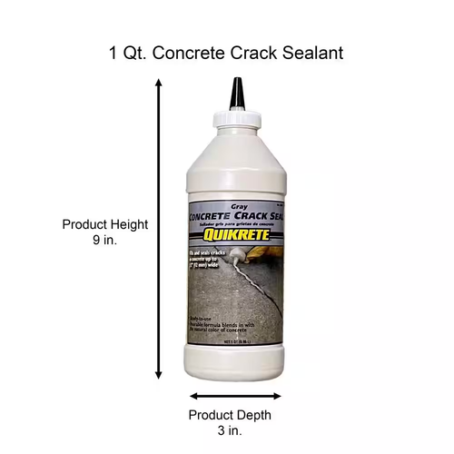 Quikrete Concrete Crack Filler Sealant 1 Qt. Repair Driveway Patio Sidewalk - Picture 4 of 4